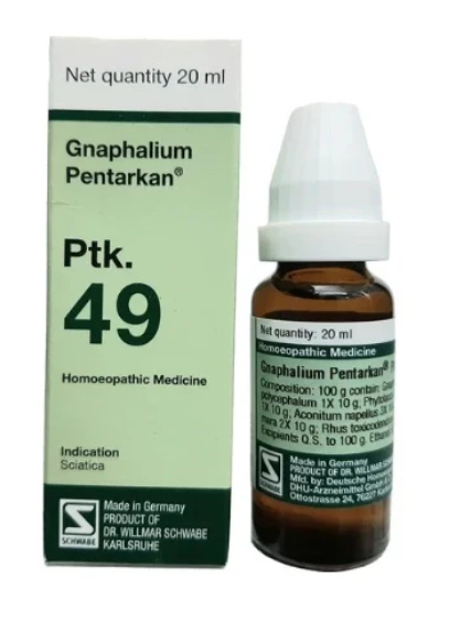 Dr Willmar Schwabe Germany Gnaphalium Pentarkan Ptk. 49 Drop 20ml Bottle