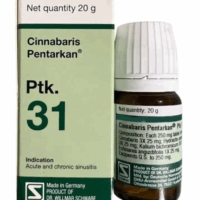 Dr Willmar Schwabe Germany Cinnabaris Pentarkan Ptk. 31 Tablet – 20 gm pack