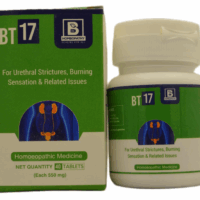 Image Alt Text: Burnett BT17 tablets for urethral strictures and urinary relief