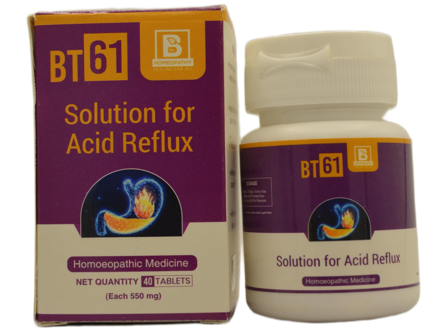 Burnett BT 61 homeopathic medicine for acid reflux