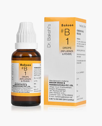 Bakson B1 Influenza & Fever Drops Bottle