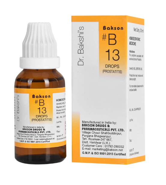 Bakson B13 Prostatitis Drops – Natural Homeopathic Remedy for Prostate and Urinary Health