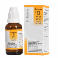 Bakson B26 Injury Drops bottle with natural ingredients for injury healing and pain relief