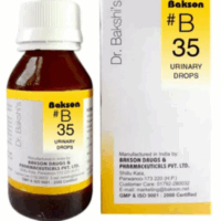 Bakson B35 Urinary Drops bottle for urinary tract health and pain relief