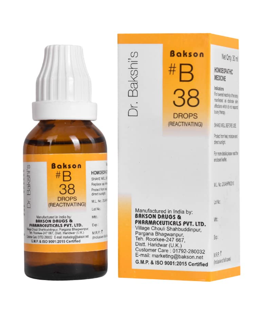 Bakson B38 Reactivating Drops – Homeopathic remedy to boost immunity and prevent infections