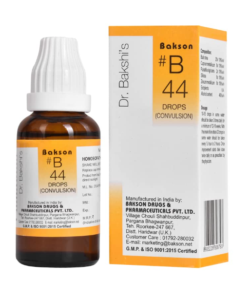 Bakson B44 Convulsion Drops bottle for convulsions and muscle spasms