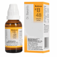 Bakson B48 Vein Drops bottle with homeopathic ingredients for varicose veins