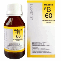Bakson B60 Inflamed Mucosa Drops Bottle – Natural Relief for Mucosal Inflammation and Skin Irritation