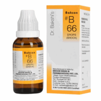 Bakson B66 Shock Drops Bottle – Homeopathic Relief for Shock, Anxiety, and Circulatory Symptoms