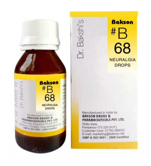 Bakson B68 Neuralgia Drops Bottle – Homeopathic Nerve Pain Relief