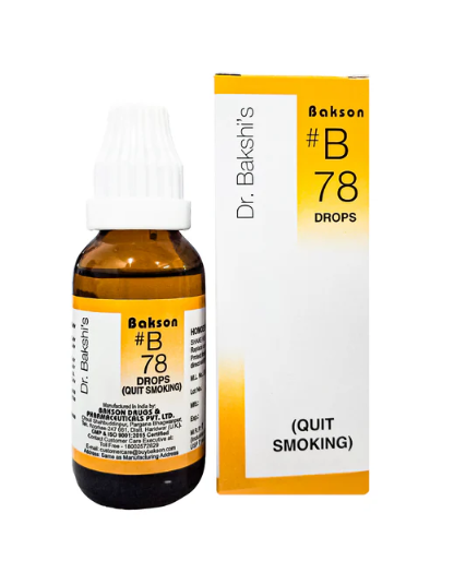 Bakson B78 Quit Smoking Drops Bottle – Natural Remedy for Nicotine Withdrawal