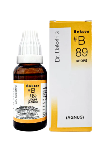Bakson B89 Agnus Drops Bottle – Homeopathic Remedy for Men’s Vitality and Libido