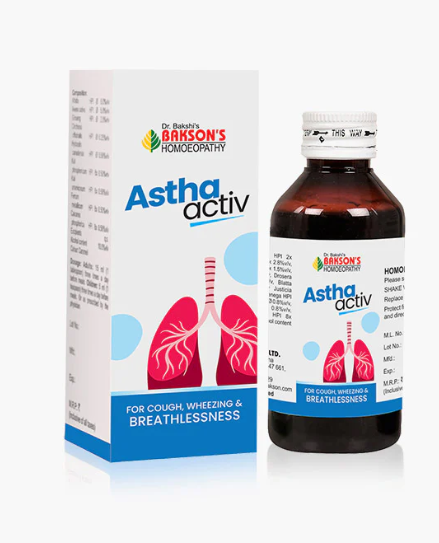 Bakson Astha Activ Syrup – Homeopathic relief for asthma, breathlessness, and chronic cough