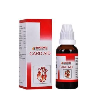 Image ALT Text: Bakson Card Aid Drops Bottle – Homoeopathic Medicine for Heart Health