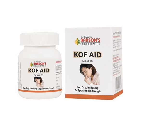 Image ALT Text: Bakson Kof Aid Tablet – Herbal Homeopathic Medicine for Joint Health