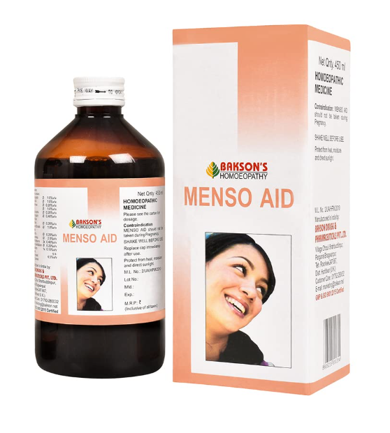 Bakson Menso Aid Syrup – Natural Homeopathic Remedy for Menstrual Health