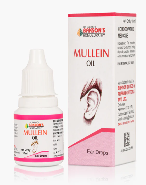 Bakson Mullein Oil – Homeopathic Ear Care Drops for Earaches and Infections