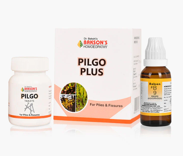 Bakson Pilgo Plus – Homeopathic Piles Relief Tablets for Hemorrhoids and Rectal Pain