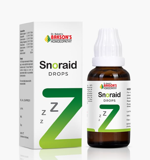 Bakson Snoraid Drops – Homeopathic Remedy for Snoring Relief