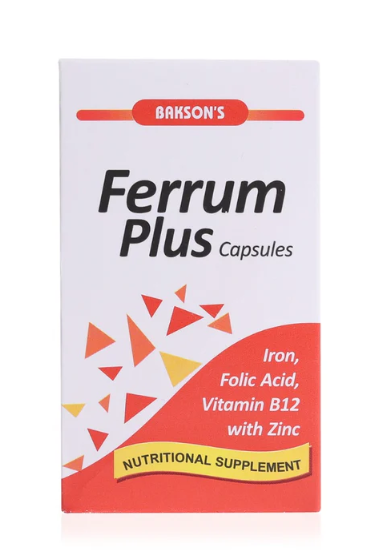 Bakson Ferrum Plus Capsule for Anaemia and Energy Support