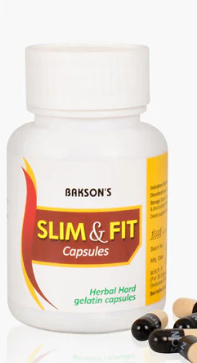 Bakson Slim & Fit capsules herbal weight loss capsule bottle and packaging