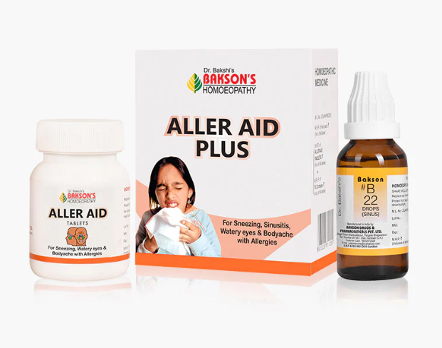 Bakson Aller Aid Plus tablets – Natural homeopathic remedy for allergies, sinusitis, and hay fever