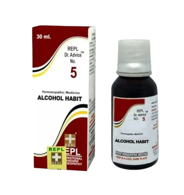 REPL Dr. Advice No.5 Alcohol Habit Drops homeopathic medicine to stop drinking and control craving