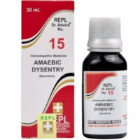 REPL Dr. Advice No.15 Amaebic Dysentery Drops homeopathic remedy for dysentry and intestinal pain