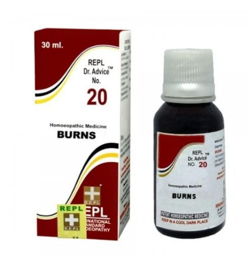 REPL Dr. Advice No.20 Burns Drops homeopathic burn relief and skin recovery medicine