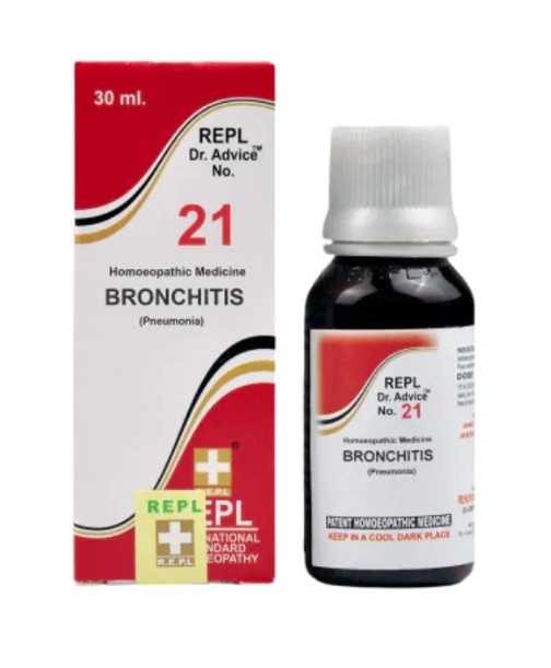 REPL Dr. Advice No.21 Bronchitis Drops homeopathic respiratory relief medicine