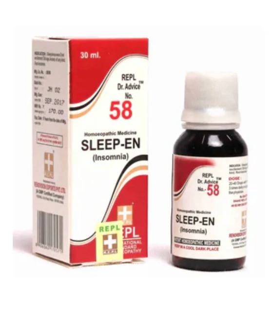 REPL Dr. Advice No.58 Sleep-En Drops for natural relief from sleeplessness and restlessness