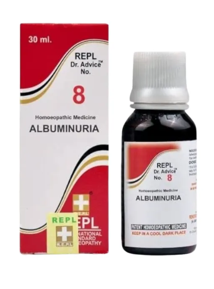 REPL Dr. Advice No.8 Albuminuria Drops homeopathic medicine for kidney and urinary tract health
