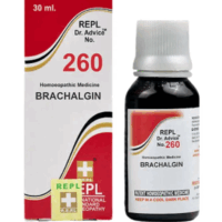 REPL Dr. Advice No.260 Brachalgin Drops bottle with packaging for neck and shoulder pain relief