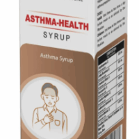 Bottle of REPL Asthma Health Syrup for natural asthma and bronchial relief