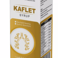 Bottle of REPL Kaflet Cough Syrup for natural cough and throat relief