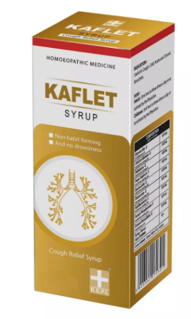 Bottle of REPL Kaflet Cough Syrup for natural cough and throat relief