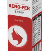 Bottle of REPL Reno-Fer Syrup for blood health and energy support