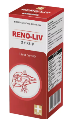 Bottle of REPL Reno-Liv Syrup for liver detox and digestive support