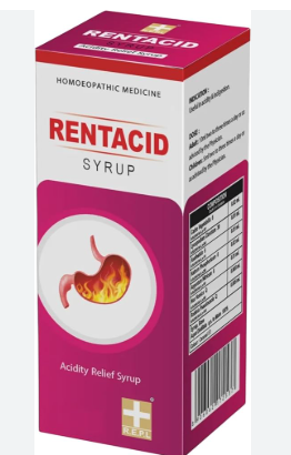 Bottle of Repl Rentacid Syrup for acidity and digestive relief