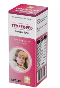 Bottle of Repl Tempex-Ped Syrup – Homoeopathic fever syrup for children