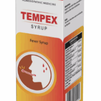 Bottle of Repl Tempex Syrup – Homoeopathic remedy for fever and body aches