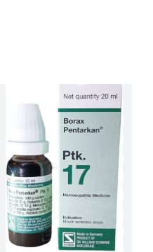 "Willmar Schwabe Germany Borax Pentarkan Ptk. 17 Homeopathic Medicine for Mouth Ulcers and Oral Inflammation"