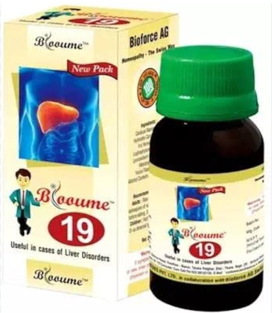 Bioforce Blooume 19 Heptasan Drop – Homeopathic Support for Liver & Digestive Wellness