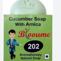 "Bioforce Blooume 202 Arnica Soap with Cucumber – Herbal soap for soft, hydrated, and refreshed skin"