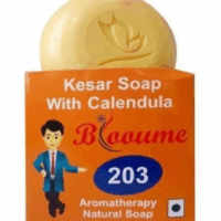"Bioforce Blooume 203 Kesar Soap with Calendula – Herbal soap for bright, nourished, and smooth skin"