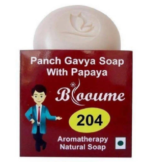 Bioforce Blooume 204 Panch Gavya Soap with Papaya – Natural Exfoliation & Nourishment for Radiant Skin