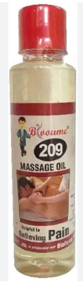 “Bioforce Blooume 209 Massage Oil for muscle relaxation and skin nourishment”