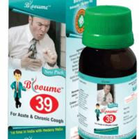 “Blooume 39 Cough Syrup bottle – natural homoeopathic cough relief”