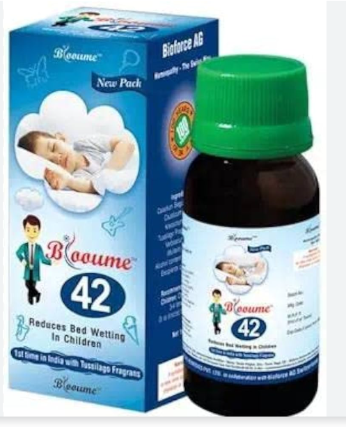 “Blooume 42 Bed Wetting Syrup for children – homoeopathic bladder control support”