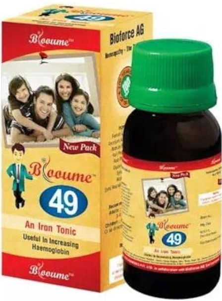 "Bioforce Blooume 49 An Iron Tonic bottle for iron deficiency and energy support"